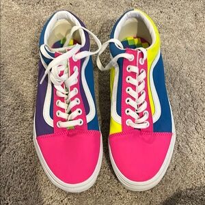Multicolor bright Vans women’s 11 brand new